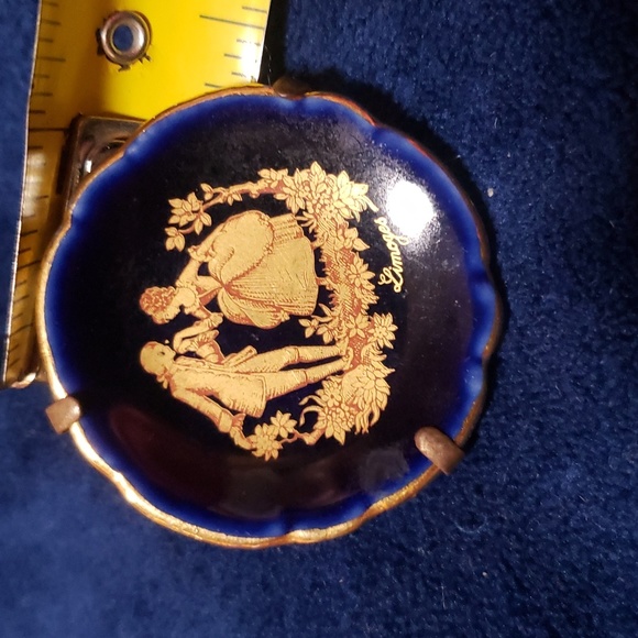 Limoges Cobalt Blue and Gold Miniature Plate Porcelain - Picture 1 of 4